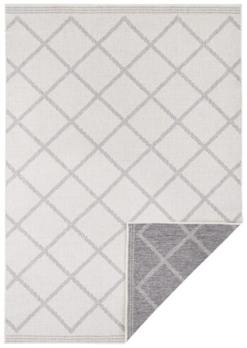 Hanse Home, Kusový koberec Twin Supreme 103760 Grey / Cream – na von aj na doma, 120x170, šedá, chodba / predsieň