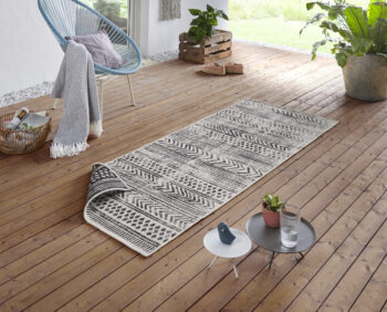 Hanse Home, Kusový koberec Twin Supreme 103860 Black / Cream – na von aj na doma, 200x290, čiernobiela, chodba / predsieň