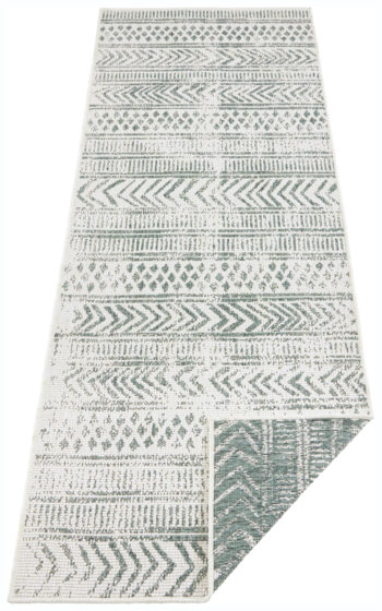 Hanse Home, Kusový koberec Twin Supreme 103861 Green / Cream – na von aj na doma, 80x250, zelená, chodba / predsieň