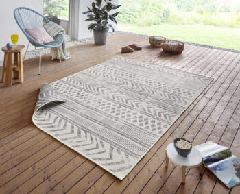 Hanse Home, Kusový koberec Twin Supreme 103862 Grey / Cream – na von aj na doma, 200x290, šedá, chodba / predsieň