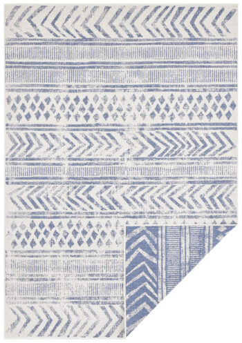 Hanse Home, Kusový koberec Twin Supreme 103863 Blue / Cream – na von aj na doma, 80x350, modrá, chodba / predsieň