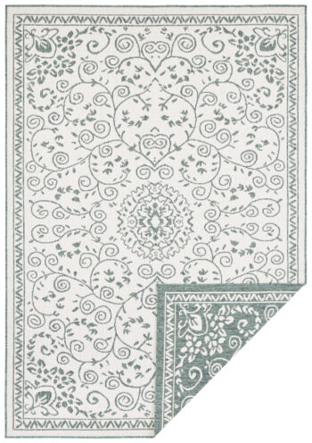 Hanse Home, Kusový koberec Twin Supreme 103865 Leyte Green/Cream – na von aj na doma, 160x230, zelená, chodba / predsieň