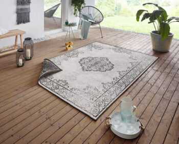Hanse Home, Kusový koberec Twin Supreme 103868 Black / Cream – na von aj na doma, 80x150, čiernobiela, chodba / predsieň