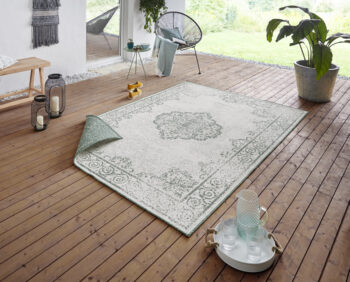 Hanse Home, Kusový koberec Twin Supreme 103869 Green / Cream – na von aj na doma, 200x290, zelená, chodba / predsieň