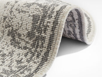 Hanse Home, Kusový koberec Twin Supreme 104136 Grey / Cream kruh – na von aj na doma, 200x200 (priemer) kruh, šedá, chodba / predsieň