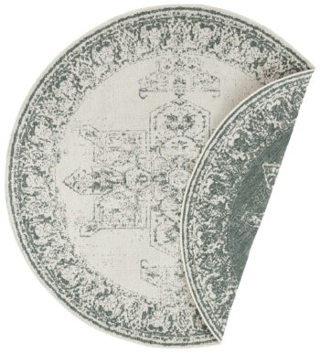 Hanse Home, Kusový koberec Twin Supreme 104139 Green / Cream kruh – na von aj na doma, 140x140 (priemer) kruh, zelená, chodba / predsieň