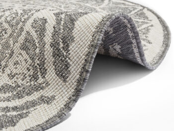 Hanse Home, Kusový koberec Twin Supreme 104164 Siruma Grey/Cream – na von aj na doma, 200x200 (priemer) kruh, šedá, chodba / predsieň
