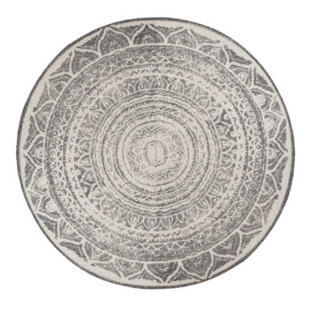Hanse Home, Kusový koberec Twin Supreme 104164 Siruma Grey/Cream – na von aj na doma, 200x200 (priemer) kruh, šedá, chodba / predsieň