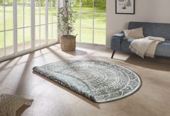 Hanse Home, Kusový koberec Twin Supreme 104167 Siruma Green/Cream – na von aj na doma, 140x140 (priemer) kruh, zelená, chodba / predsieň