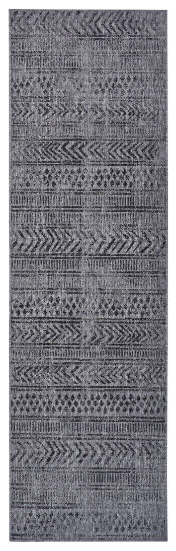 Hanse Home, Kusový koberec Twin Supreme 105417 Biri Night Silver – na von aj na doma, 80x250, šedá, chodba / predsieň