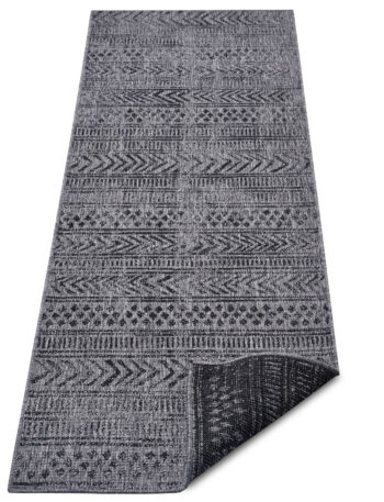Hanse Home, Kusový koberec Twin Supreme 105417 Biri Night Silver – na von aj na doma, 80x250, šedá, chodba / predsieň