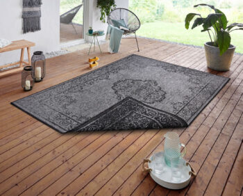 Hanse Home, Kusový koberec Twin Supreme 105424 Cebu Night Silver – na von aj na doma, 240x340, šedá, chodba / predsieň