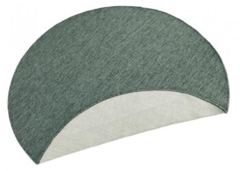Hanse Home, Kusový koberec Twin-Wendeteppiche 103095 green cream kruh – na von aj na doma, 140x140 (priemer) kruh, zelená, chodba / predsieň