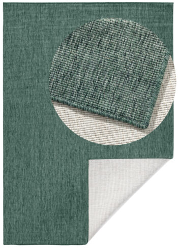Hanse Home, Kusový koberec Twin-Wendeteppiche 103095 green cream – na von aj na doma, 120x170, zelená, chodba / predsieň