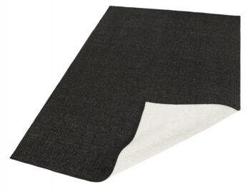 Hanse Home, Kusový koberec Twin-Wendeteppiche 103096 black cream – na von aj na doma, 120x170, čierna, chodba / predsieň