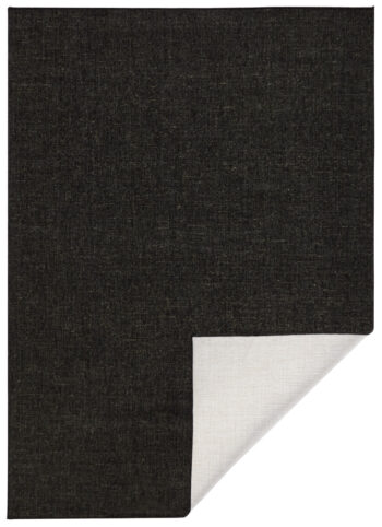 Hanse Home, Kusový koberec Twin-Wendeteppiche 103096 black cream – na von aj na doma, 80x150, čierna, chodba / predsieň