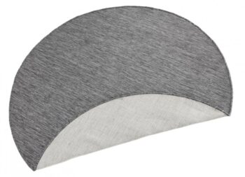 Hanse Home, Kusový koberec Twin-Wendeteppiche 103097 grey cream kruh – na von aj na doma, 200x200 (priemer) kruh, šedá, chodba / predsieň