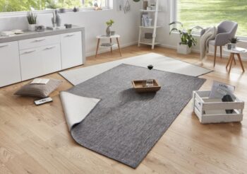 Hanse Home, Kusový koberec Twin-Wendeteppiche 103097 grey cream – na von aj na doma, 80x150, šedá, chodba / predsieň