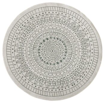 Hanse Home, Kusový koberec Twin-Wendeteppiche 103103 creme grün – na von aj na doma, 240x240 (priemer) kruh, zelená, chodba / predsieň