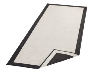 Hanse Home, Kusový koberec Twin-Wendeteppiche 103105 creme schwarz – na von aj na doma, 80x150, čiernobiela, chodba / predsieň