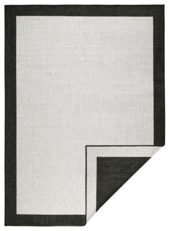 Hanse Home, Kusový koberec Twin-Wendeteppiche 103105 creme schwarz – na von aj na doma, 80x250, čiernobiela, chodba / predsieň