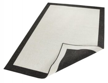 Hanse Home, Kusový koberec Twin-Wendeteppiche 103105 creme schwarz – na von aj na doma, 80x350, čiernobiela, chodba / predsieň