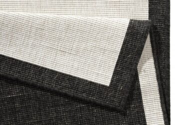 Hanse Home, Kusový koberec Twin-Wendeteppiche 103105 creme schwarz – na von aj na doma, 80x350, čiernobiela, chodba / predsieň