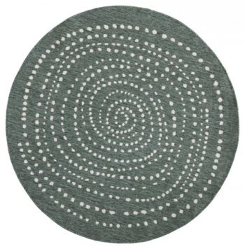 Hanse Home, Kusový koberec Twin-Wendeteppiche 103111 grün creme – na von aj na doma, 140x140 (priemer) kruh, zelená, chodba / predsieň