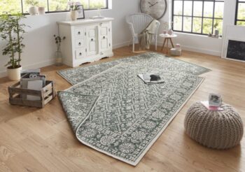 Hanse Home, Kusový koberec Twin-Wendeteppiche 103115 grün creme – na von aj na doma, 160x230, zelená, chodba / predsieň