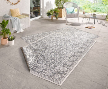 Hanse Home, Kusový koberec Twin-Wendeteppiche 103116 grau creme – na von aj na doma, 160x230, šedá, chodba / predsieň