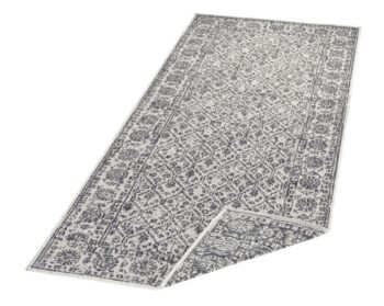 Hanse Home, Kusový koberec Twin-Wendeteppiche 103116 grau creme – na von aj na doma, 80x350, šedá, chodba / predsieň