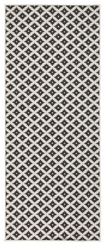 Hanse Home, Kusový koberec Twin-Wendeteppiche 103124 schwarz creme – na von aj na doma, 200x290, čiernobiela, chodba / predsieň