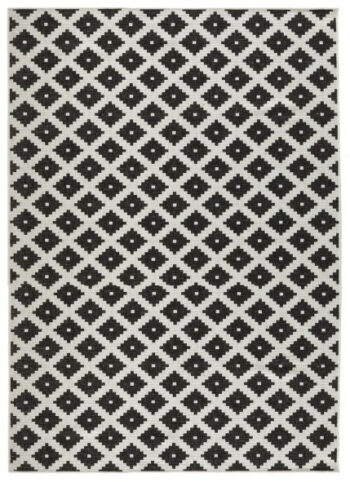 Hanse Home, Kusový koberec Twin-Wendeteppiche 103124 schwarz creme – na von aj na doma, 80x250, čiernobiela, chodba / predsieň