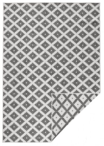 Hanse Home, Kusový koberec Twin-Wendeteppiche 103126 grau creme – na von aj na doma, 120x170, šedá, chodba / predsieň