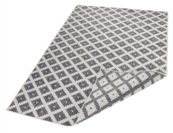 Hanse Home, Kusový koberec Twin-Wendeteppiche 103126 grau creme – na von aj na doma, 80x150, šedá, chodba / predsieň