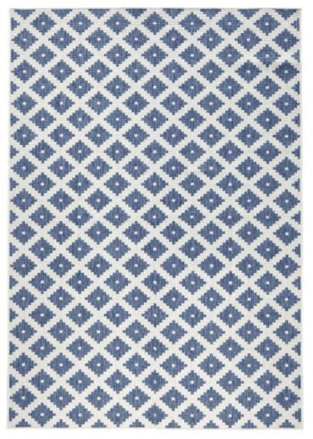 Hanse Home, Kusový koberec Twin-Wendeteppiche 103128 blau creme – na von aj na doma, 80x350, modrá, chodba / predsieň