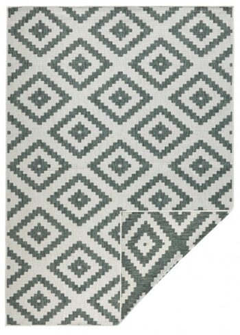 Hanse Home, Kusový koberec Twin-Wendeteppiche 103131 grün creme – na von aj na doma, 80x150, zelená, chodba / predsieň