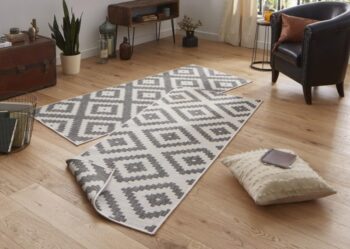 Hanse Home, Kusový koberec Twin-Wendeteppiche 103132 grau creme – na von aj na doma, 200x290, šedá, chodba / predsieň