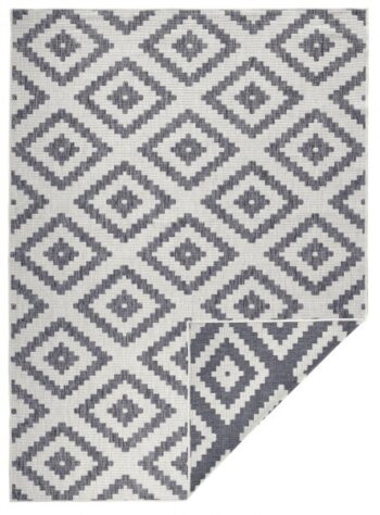 Hanse Home, Kusový koberec Twin-Wendeteppiche 103132 grau creme – na von aj na doma, 240x340, šedá, chodba / predsieň