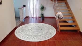 Hanse Home, Kusový koberec Twin-Wendeteppiche 103143 creme grau – na von aj na doma, 100x100 (priemer) kruh, šedá, chodba / predsieň