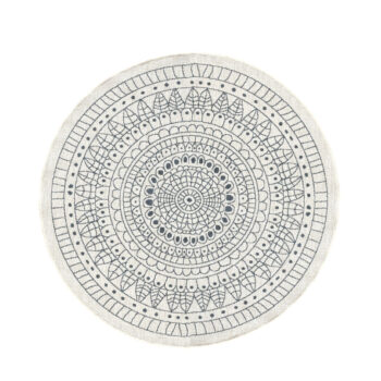 Hanse Home, Kusový koberec Twin-Wendeteppiche 103143 creme grau – na von aj na doma, 100x100 (priemer) kruh, šedá, chodba / predsieň