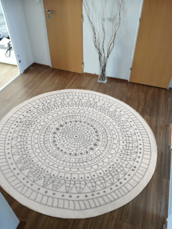 Hanse Home, Kusový koberec Twin-Wendeteppiche 103143 creme grau – na von aj na doma, 240x240 (priemer) kruh, šedá, chodba / predsieň