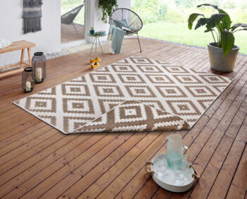 Hanse Home, Kusový koberec Twin-Wendeteppiche 105460 Linen – na von aj na doma, 120x170, hnedá, chodba / predsieň