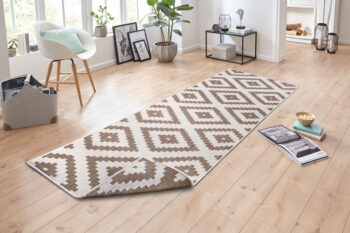 Hanse Home, Kusový koberec Twin-Wendeteppiche 105460 Linen – na von aj na doma, 120x170, hnedá, chodba / predsieň