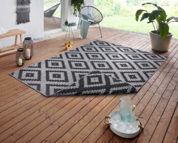 Hanse Home, Kusový koberec Twin-Wendeteppiche 105461 Night Silver – na von aj na doma, 120x170, šedá, chodba / predsieň