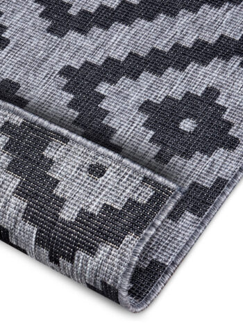 Hanse Home, Kusový koberec Twin-Wendeteppiche 105461 Night Silver – na von aj na doma, 120x170, šedá, chodba / predsieň