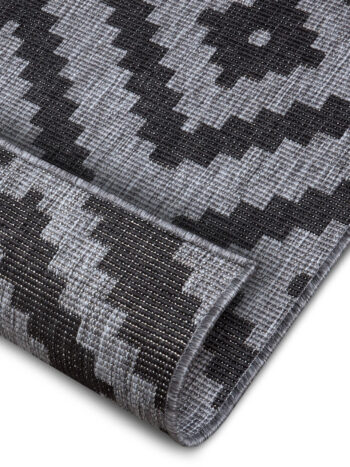 Hanse Home, Kusový koberec Twin-Wendeteppiche 105461 Night Silver – na von aj na doma, 120x170, šedá, chodba / predsieň