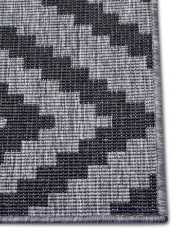 Hanse Home, Kusový koberec Twin-Wendeteppiche 105461 Night Silver – na von aj na doma, 120x170, šedá, chodba / predsieň