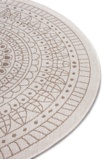 Hanse Home, Kusový koberec Twin-Wendeteppiche 105475 Linen kruh – na von aj na doma, 100x100 (priemer) kruh, hnedá, chodba / predsieň