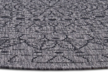 Hanse Home, Kusový koberec Twin-Wendeteppiche 105476 Night Silver kruh – na von aj na doma, 100x100 (priemer) kruh, šedá, chodba / predsieň